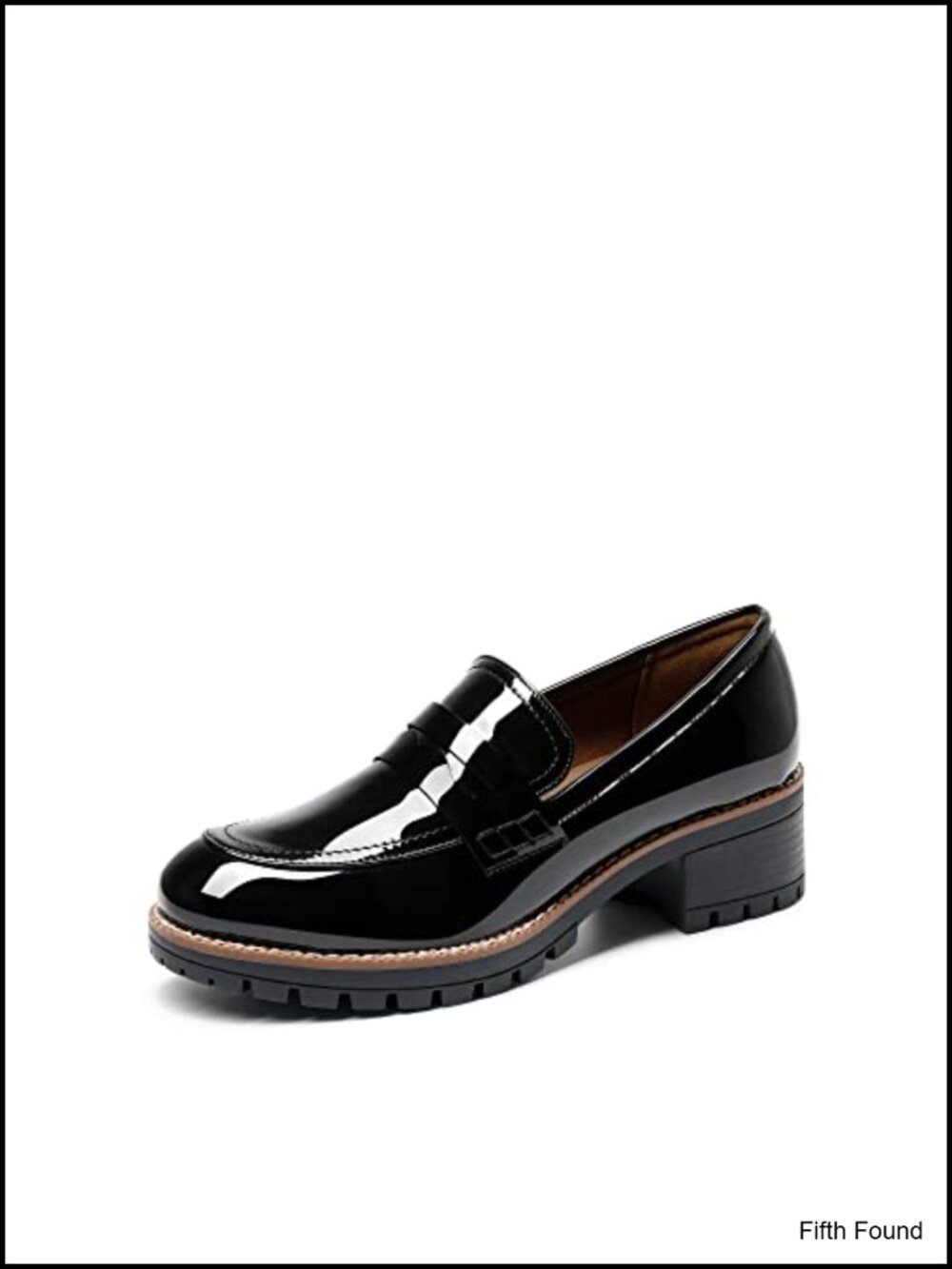 Chunky Lug Sole Loafers Slip-On PU Faux Leather Platform Shoes
